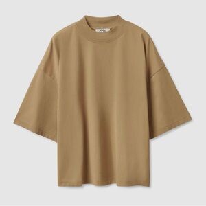 COS (NWT) Organic Cotton Boxy Mock-Neck T-shirt
